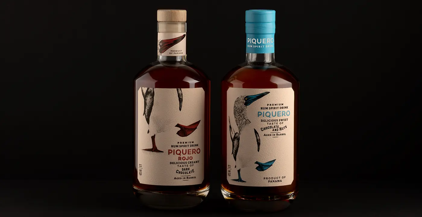 Piquero Rum Spirit Drink Panama and Piquero Rojo