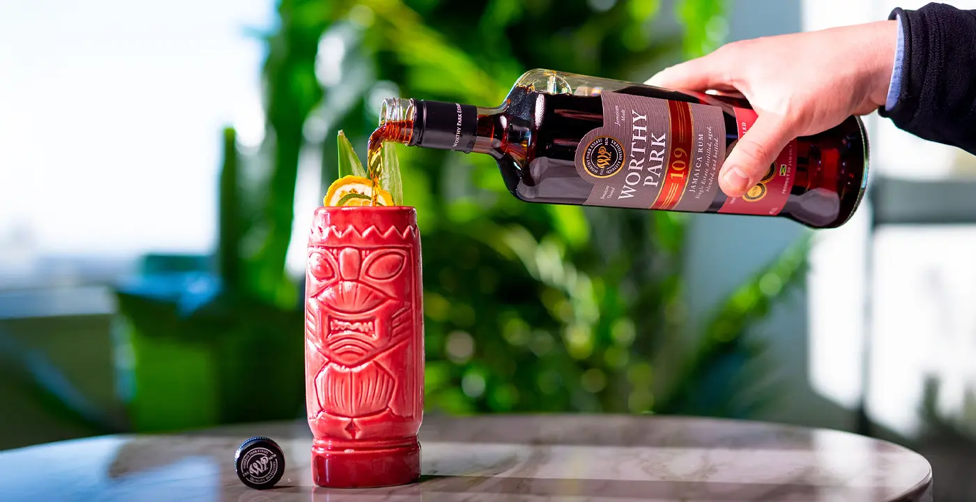 Worthy Park 109 Rum Tiki Cocktail